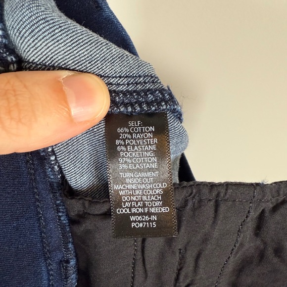 Betabrand Stretchy Elastic Pull On Dark Wash Denim Leggings Pants Large NWOT - Picture 4 of 4